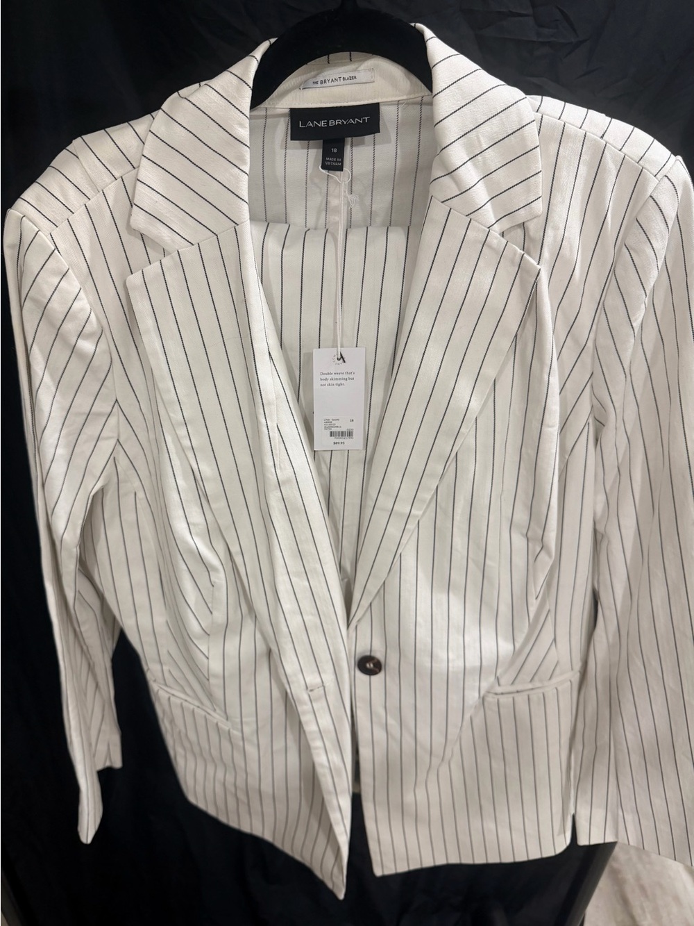 Lane Bryant Pinstripe Blazer and Pant Set